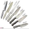 Tafuco Z-2355 Santoku Knife, All-Purpose, 6.5 inches (165 mm), Stainless Steel, Shelby view 2