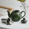 London Pottery Farmhouse Small Teapot with Infuser, Ceramic, Green, 2 Cup (600 ml) view 4