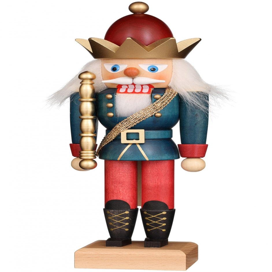 German Christmas Nutcracker King - 27,5 cm / 11 inch - Authentic German Erzgebirge Nutcrackers - Christian Ulbricht