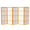 4 ft. Short Eudes Shoji Screen - Honey - 5 Panels view 1