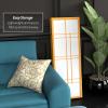 4 ft. Short Eudes Shoji Screen - Honey - 5 Panels view 4