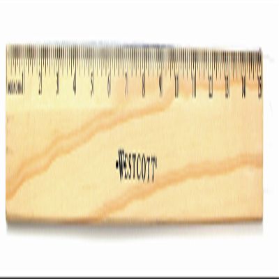 Westcott Ruler with Single Metal Edge -, 15", Wood with Single Metal Edge