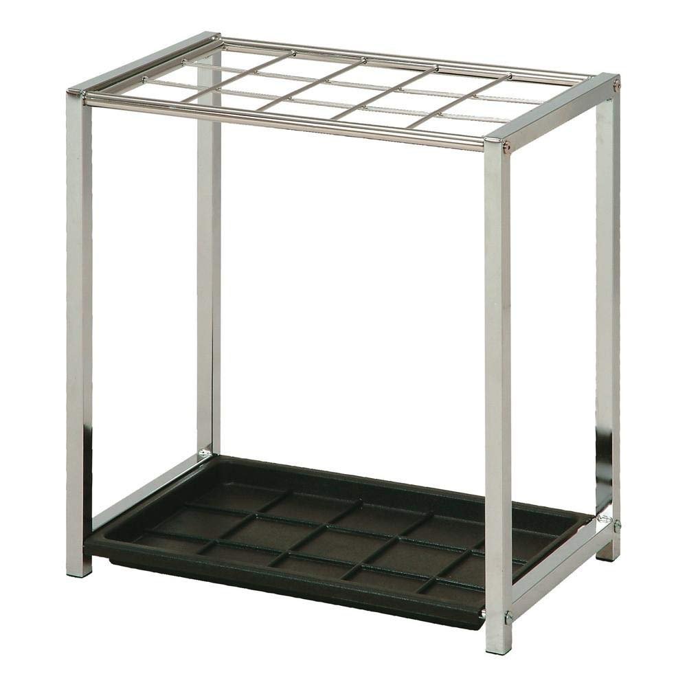 (Fujiboeki) Fuji Boeki 83708 Large Umbrella Stand, Width 18.9 inches (48 cm), 15 Pieces, Chrome for Office Use