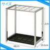 (Fujiboeki) Fuji Boeki 83708 Large Umbrella Stand, Width 18.9 inches (48 cm), 15 Pieces, Chrome for Office Use view 2