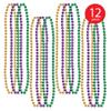 Beistle Mardi Gras Beaded Necklaces 12 Piece Party Favors, 33", Gold/Green/Purple view 4