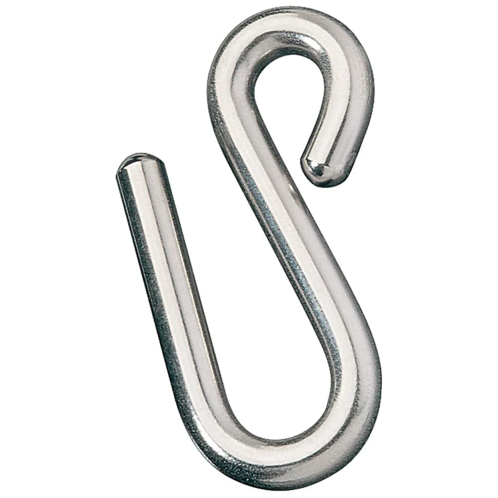 Ronstan 1,320 Pounds Max Load Capacity, 15/32 Inch Opening, 316 Stainless Steel Electropolished S Hooks