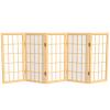 2 ft. Short Desktop Window Pane Shoji Screen - Natural - 5 Panels view 1