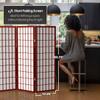 4 ft. Short Window Pane Shoji Screen - Rosewood - 4 Panels view 3