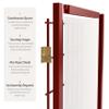 4 ft. Short Window Pane Shoji Screen - Rosewood - 4 Panels view 4