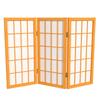 2 ft. Short Desktop Window Pane Shoji Screen - Honey - 3 Panels view 1
