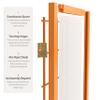 2 ft. Short Desktop Window Pane Shoji Screen - Honey - 5 Panels view 4