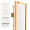 2 ft. Short Desktop Window Pane Shoji Screen - Natural - 4 Panels view 4