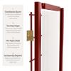 2 ft. Short Desktop Window Pane Shoji Screen - Rosewood - 4 Panels view 4