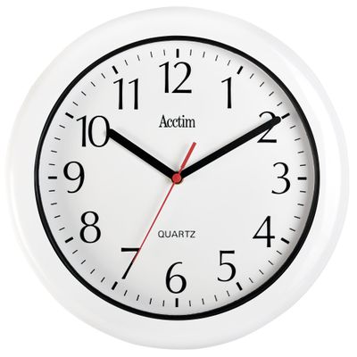 Acctim 93/701 Oceana Water and Dust Resistant IP55 Wall Clock, White