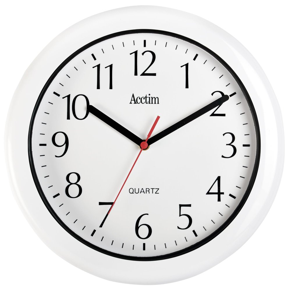 Acctim 93/701 Oceana Water and Dust Resistant IP55 Wall Clock, White