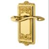 Grandeur Windsor Longplate with Portofino Lever Complete Privacy Set, Polished Brass view 1