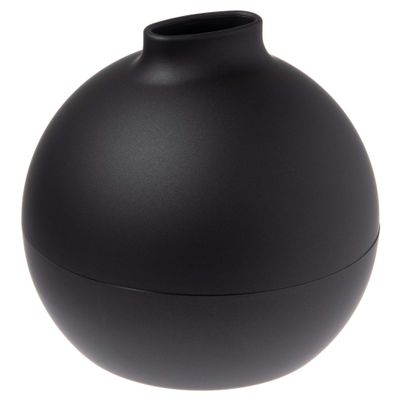 Ai Collection Paper Pot Tissue Case, Stylish and Cute, Paper Towel Holder, Toilet Paper Cover, Box, Tissue Compatible, Round, Black, Matte Black, Made in Japan, Diameter 6.7 x Height 6.8 inches (17.3