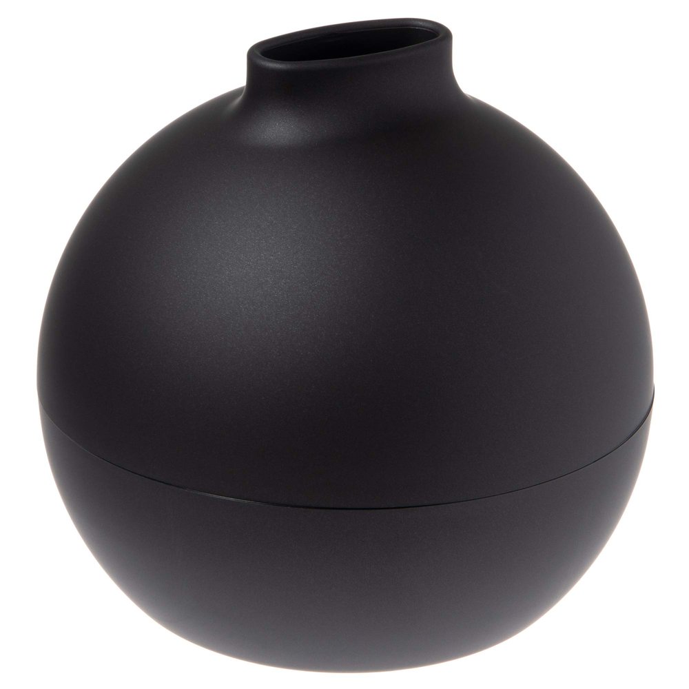 Ai Collection Paper Pot Tissue Case, Stylish and Cute, Paper Towel Holder, Toilet Paper Cover, Box, Tissue Compatible, Round, Black, Matte Black, Made in Japan, Diameter 6.7 x Height 6.8 inches (17.3