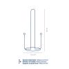 kela Kitchen roll Holder Upright, Also for Thick Rolls, Kitchen roll Holder 33 cm high, GLOBUL, Metal view 3