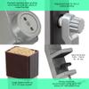 Kitchen Crop Grain Mill Wheat Flour Grinder, Stainless Steel Metal Burrs (Hand Crank Grain Mill) view 3
