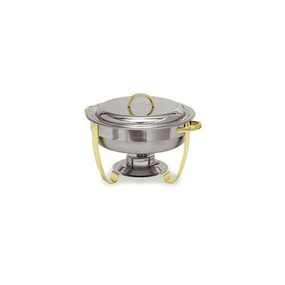 Carlisle 18-8 Stainless Steel Standard Round Nina Chafer, 4 Quart - 1 each.