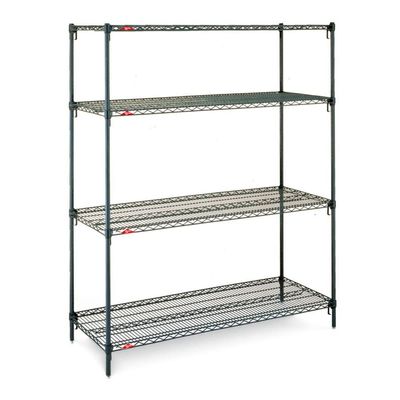 METRO A566K3 Super Adjustable Super Erecta 4-Shelf Industrial Wire Shelving Starter Unit, Metroseal 3 Epoxy, 24" x 60" x 63"