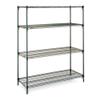 METRO A566K3 Super Adjustable Super Erecta 4-Shelf Industrial Wire Shelving Starter Unit, Metroseal 3 Epoxy, 24" x 60" x 63" view 1