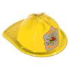 Yellow Plastic Fire Chief Hat (silver shield) Party Accessory  (1 count) view 1