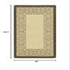 SAFAVIEH Washable Rug Outdoor Courtyard Collection - 4' x 5'7", Natural & Brown, Non-Shedding & Easy Cleaning, Ideal for Patio, Backyard, Mudroom (CY2099-3001) view 2