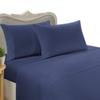 Luxurious 300 ThreadCount Egyptian Cotton 300TC Duvet Set and 2 Shams, Full, Navy Solid 300 TC view 1