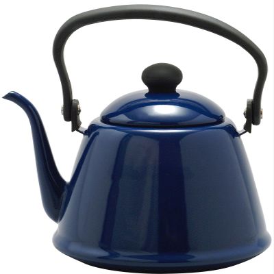 Noda Horo Drip Kettle II Hollow 0.6 gal (2 L) Induction Compatible, Navy, Made in Japan DK-200NB