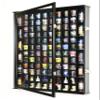 108 Shot Glass Shotglass Shooter Display Case Holder Cabinet Wall Rack 98% UV Lockable Door -Black view 2