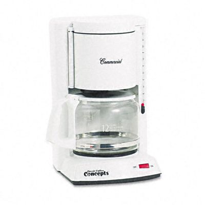 12-Cup Commercial Automatic Drip Coffee Maker, White (CCECC120)