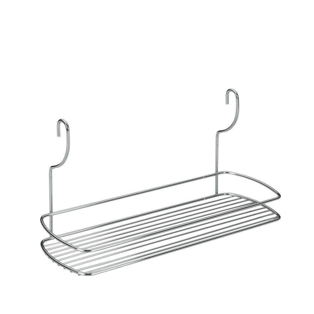 Metaltex Shelf Lonardo Medium 35x13x19 cm, Metal, Silver, 12.9 x 34.7 x 18.8 cm