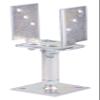 Gah-Alberts 218058 U-Shaped Post Anchor Screw-On Adjustable Height/WidthYellow-Galvanised view 1