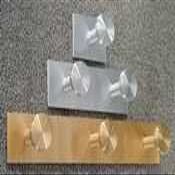 GLARO Coat Hook, 1 Hook, 3-1/2 in W, Satin Alumin