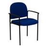 Flash Furniture Tiffany Comfort Navy Fabric Stackable Steel Side Reception Chair with Arms view 1