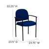 Flash Furniture Tiffany Comfort Navy Fabric Stackable Steel Side Reception Chair with Arms view 3