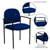 Flash Furniture Tiffany Comfort Navy Fabric Stackable Steel Side Reception Chair with Arms view 4