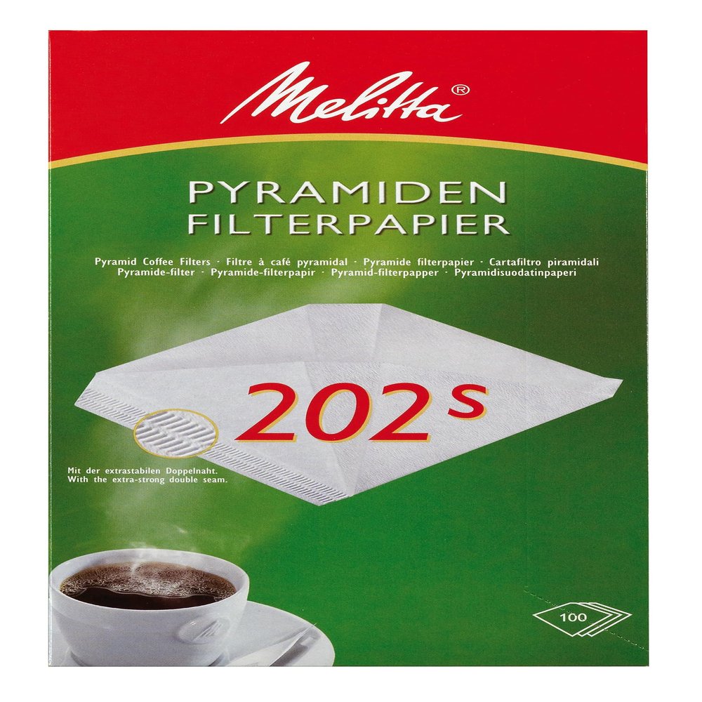 Melitta filter paper 202 S Pyramid White (Pack of 100)
