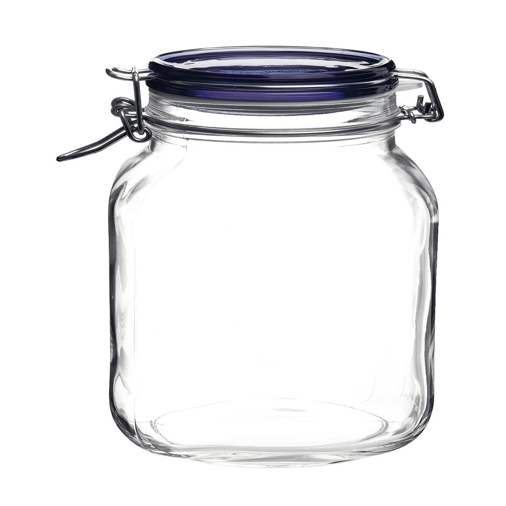Bormioli Rocco Fido Jar - 2L (67.75 oz) - Blue Lid