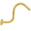 Westbrass 1/2" IPS x 8" S-Shaped Shower Arm and Flange, Polished Brass, D303-81-01 view 1