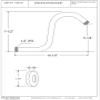 Westbrass 1/2" IPS x 8" S-Shaped Shower Arm and Flange, Polished Brass, D303-81-01 view 2