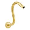 Westbrass 1/2" IPS x 8" S-Shaped Shower Arm and Flange, Polished Brass, D303-81-01 view 3