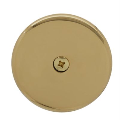Westbrass D328-01 One Hole Tub Overflow Faceplate with Screw, Polished Brass