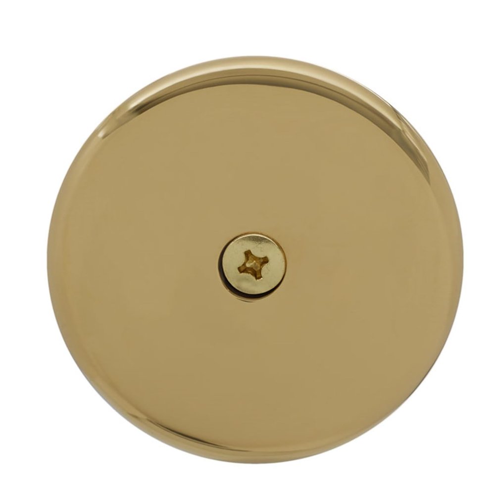 Westbrass D328-01 One Hole Tub Overflow Faceplate with Screw, Polished Brass
