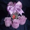 IGC Scented Rose Shaped Soaps in Heart Box - Lavender (Set of 72) with Satin Ribbon & Thank You Card - Wedding Favors view 1