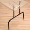 Set of 2 Folding Banquet Table Legs - Sturdy Foldable Table Legs w/Non-Slip Plastic Tips & All-Around Welds - Sleek Black Finish 19 Gauge Steel - 24" W x 29" H Standing Desk Legs view 2