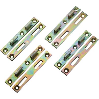 Rockler 4 x 5/8" Bed Rail Brackets (4-Pack) - Wrought Steel Bed Rail Fasteners  Easy to Assemble Bed Frame Hardware & Bed Hardware  Heavy Duty Fasteners & Bed Brackets for DIY Assembly