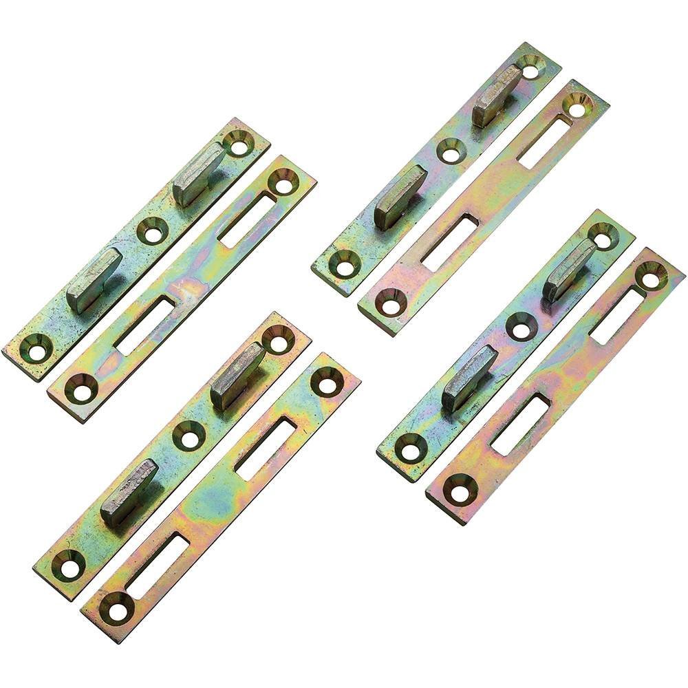 Rockler 4 x 5/8" Bed Rail Brackets (4-Pack) - Wrought Steel Bed Rail Fasteners  Easy to Assemble Bed Frame Hardware & Bed Hardware  Heavy Duty Fasteners & Bed Brackets for DIY Assembly